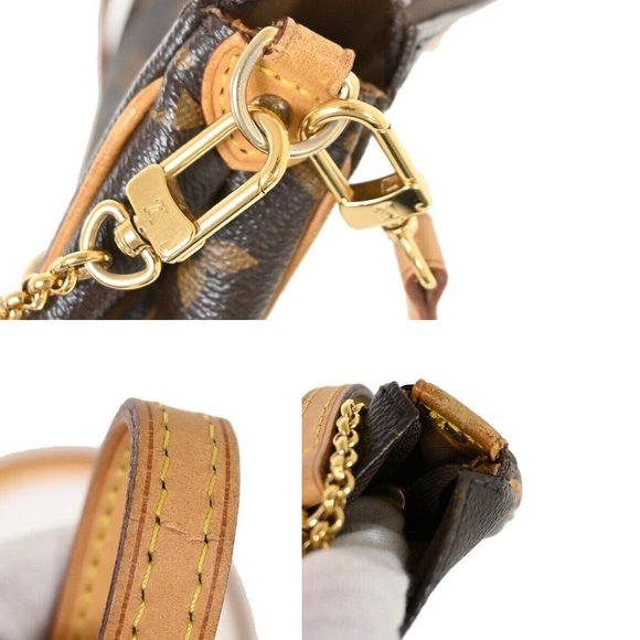 LOUIS VUITTON Eva 2Way Chain Shoulder Bag Monogram Leather Brown M95567 48FA319 - Picture 15 of 16